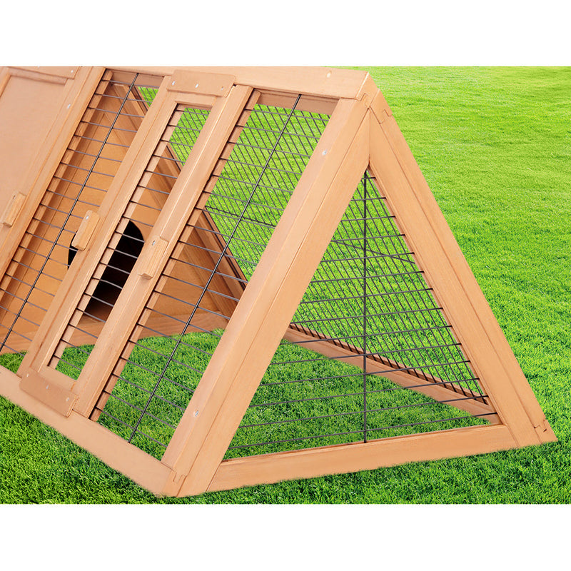 i.Pet Rabbit Hutch Chicken Coop 119cm x 51cm x 44cm Chicken Coop Large Run Wooden Cage Outdoor