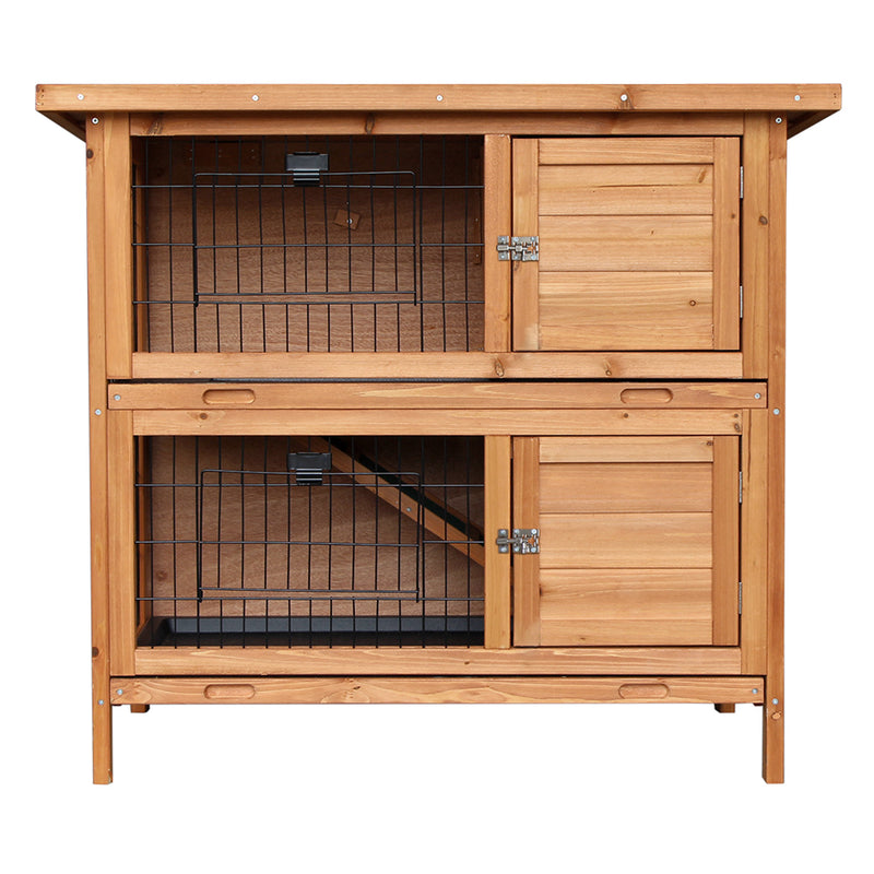 i.Pet Rabbit Hutch Chicken Coop 91.5cm x 45cm x 82cm Chicken Coop Large Wooden House Run Cage