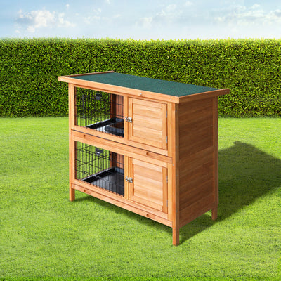 i.Pet Rabbit Hutch Chicken Coop 91.5cm x 45cm x 82cm Chicken Coop Large Wooden House Run Cage