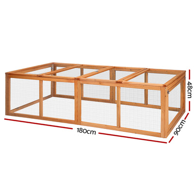 i.Pet Chicken Coop Rabbit Hutch 180cm Extra Large Wooden Chicken House Run XL Hen Cage