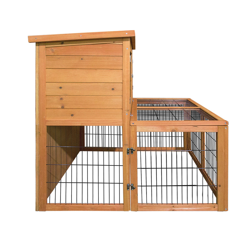 i.Pet Chicken Coop Rabbit Hutch 96cm x 96cm x 100cm Large Chicken Coop Run Wooden Cage Outdoor House