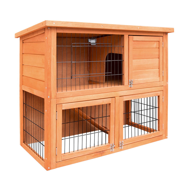 i.Pet Chicken Coop Rabbit Hutch 88cm x 40cm x 76cm Large Chicken Coop House Run Wooden Cage Outdoor