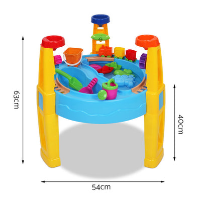 Keezi Kids Sandpit Pretend Play Set Water Sand Table Children Outdoor Toy Umbrella