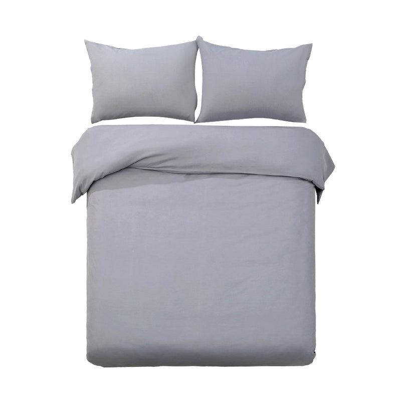 Giselle Bedding Quilt Cover Set King Bed Luxury Classic Duvet Doona Hotel Grey