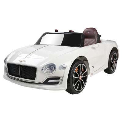 Bentley Kids Ride On Car Licensed Electric Toys 12V Battery Remote Cars White