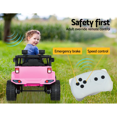 Rigo Kids Electric Ride On Car Jeep Toy Cars Remote 12V Pink