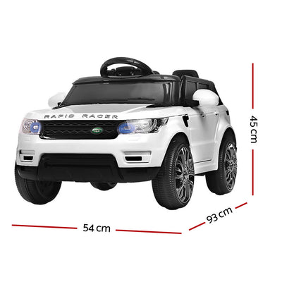 Rigo Kids Electric Ride On Car SUV Range Rover-inspired Cars Remote 12V White