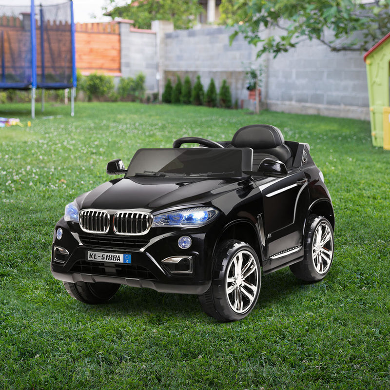 Rigo Kids Electric Ride On Car SUV BMW-Inspired X5 Toy Cars Remote 6V Black