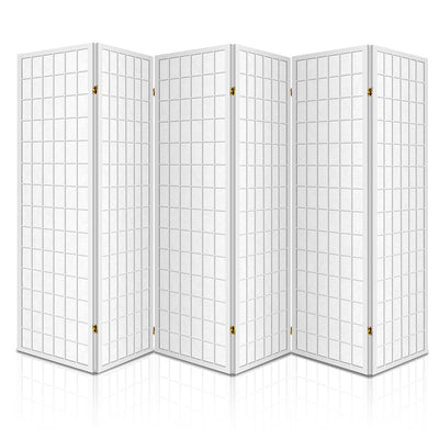 Artiss 6 Panel Room Divider Screen 261x179cm White