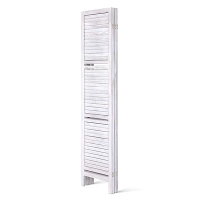 Artiss 4 Panel Room Divider Screen 163x170cm Shelf White