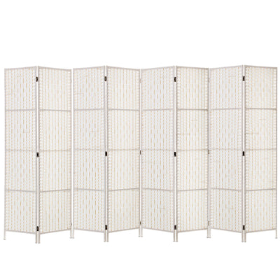 Artiss 8 Panel Room Divider Screen Privacy Timber Foldable Dividers Stand White