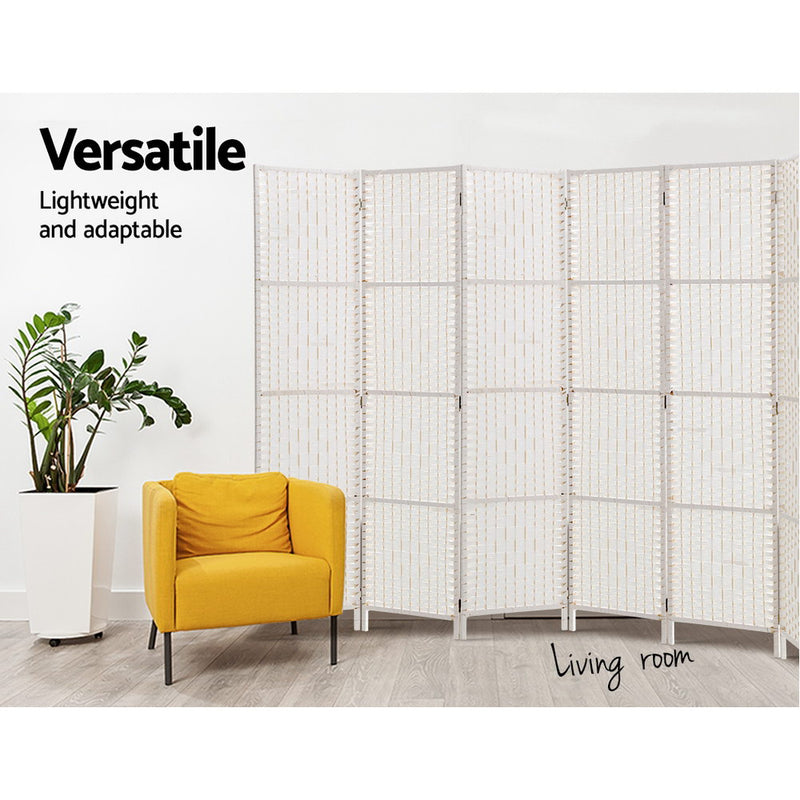 Artiss 8 Panel Room Divider Screen 326x170cm Woven White