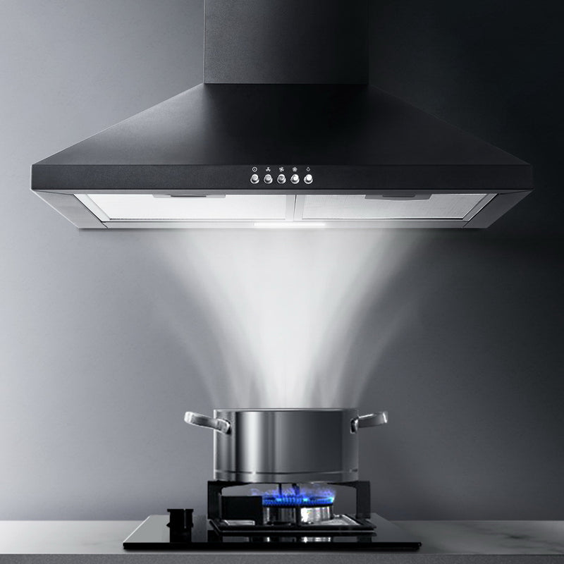 Devanti 600mm Range Hood 60cm Rangehood Black