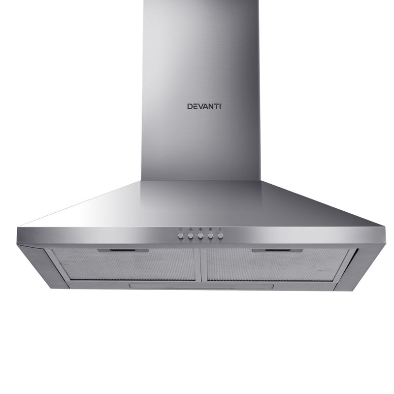 Devanti 600mm Range Hood 60cm Rangehood Stainless Steel