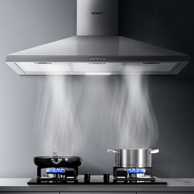 Devanti 900mm Range Hood 90cm Rangehood Stainless Steel