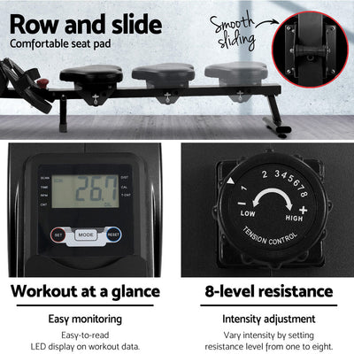 Everfit Rowing Machine Rower Magnetic Resistance Exercise Gym Home Cardio