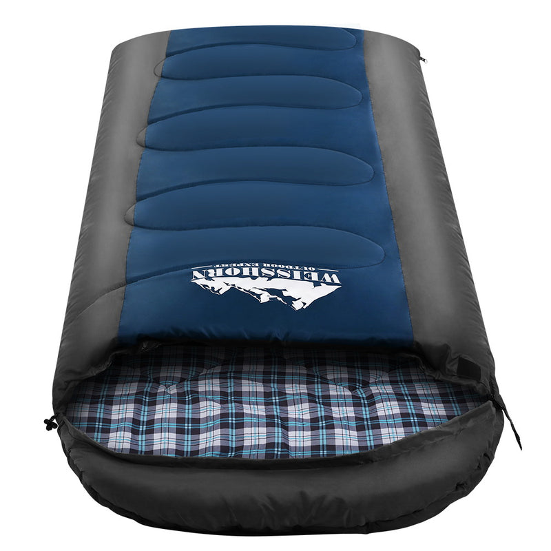 Weisshorn Sleeping Bag Bags Single Camping Hiking -20ë�C to 10ë�C Tent Winter Thermal Navy