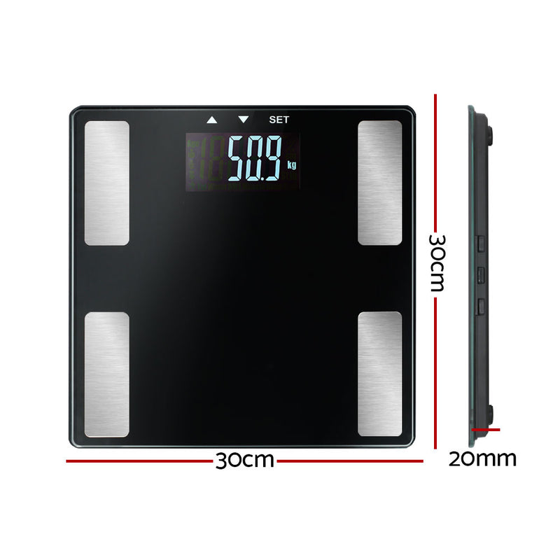 Everfit Body Fat Bathroom Scale Weighing Wireless Bluetooth Gym 180KG