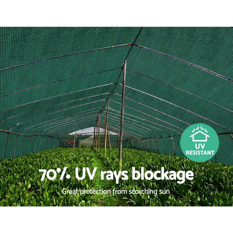 Instahut 70% Shade Cloth 1.83x20m Shadecloth Sail Heavy Duty Green