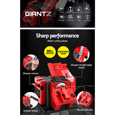 Giantz Tool Sharpener 96W Electric Drill Bit Knife Scissor Chisel Planer Grinder