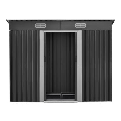 Giantz Garden Shed 2.38x1.31M w/Metal Base Sheds Outdoor Storage Tool Workshop Sliding Door