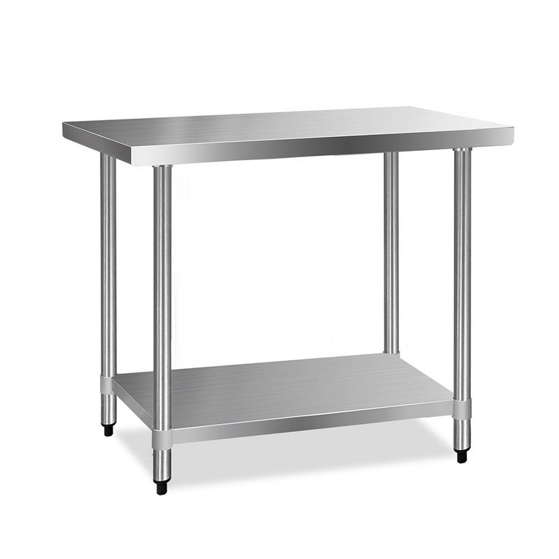 Cefito 610 x 1219mm Commercial Stainless Steel Kitchen Bench