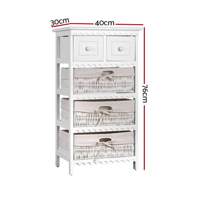 Artiss 2 Chest of Drawers with 3 Baskets - ELIOT