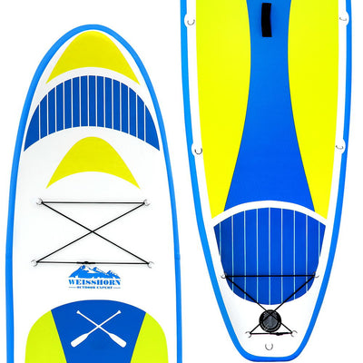 Weisshorn Stand Up Paddle Board 11ft Inflatable SUP Surfboard Paddleboard Kayak Surf Yellow