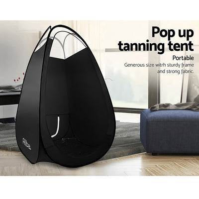 Portable Pop Up Tanning Tent - Black