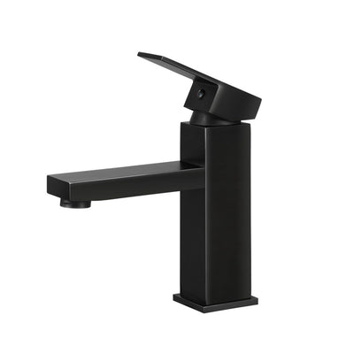 Cefito Bathroom Basin Mixer Tap Square Faucet Vanity Laundry Black