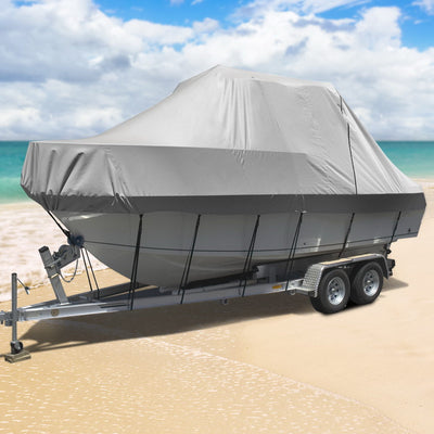 Seamanship Boat Cover 19-21ft Trailerable Jumbo Marine Grade Heavy Duty Grey