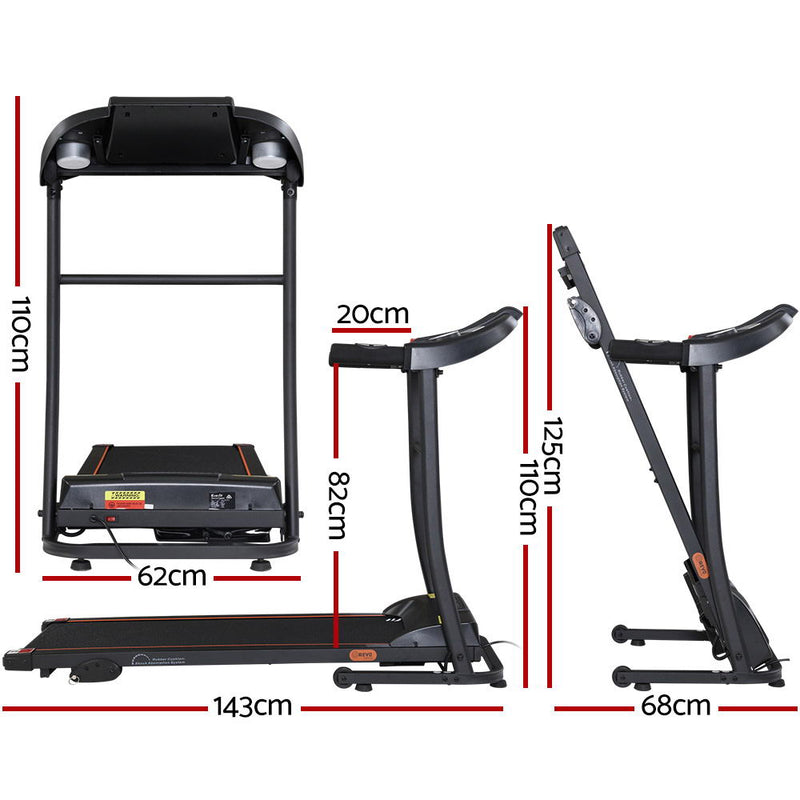 Everfit Treadmill Electric Home Gym Fitness Exercise Equipment Incline 400mm