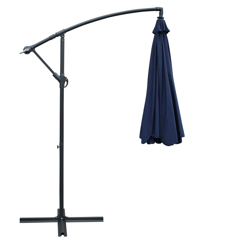 Instahut 3m Outdoor Umbrella Cantilever Garden Beach Patio Navy