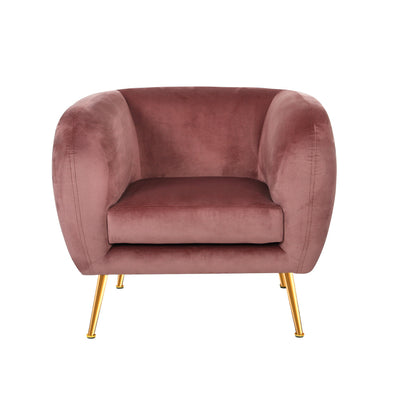 Artiss Armchair Lounge Sofa Arm Chair Accent Chairs Armchairs Couch Velvet Pink