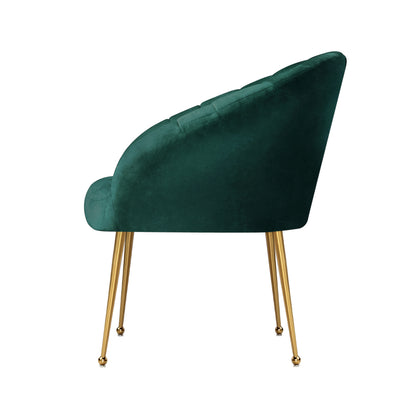 Artiss Armchair Velvet Green Eloise