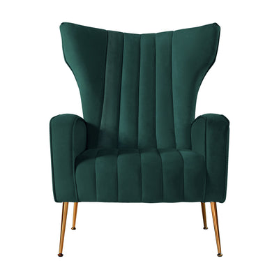 Artiss Armchair Green Velvet Kate