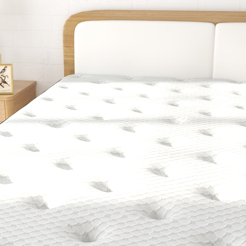 Osteopedic Euro Top Mattress Pocket Spring Medium Firm Hybrid Design Bed 30CM - Single - White