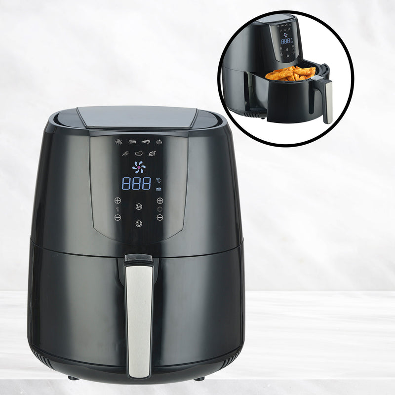 Kitchen Couture 4.2 Litre Air Fryer Digital Display Black 1400W Healthy Cooker