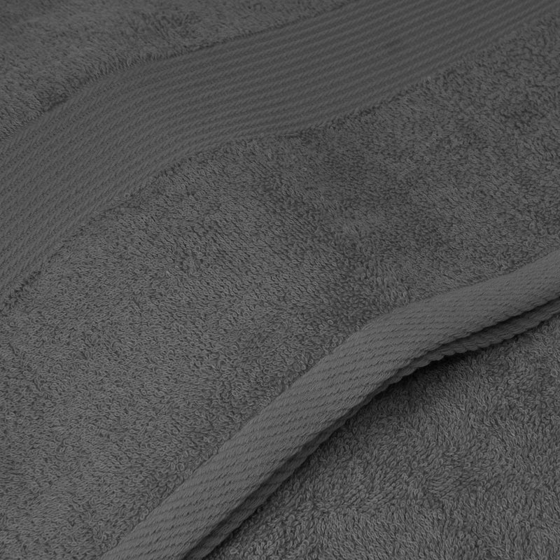 Royal Comfort 4 Piece Cotton Bamboo Towel Set 450GSM Luxurious Absorbent Plush - Charcoal