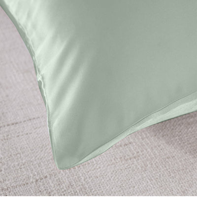 Royal Comfort Mulberry Soft Silk Hypoallergenic Pillowcase Twin Pack 51 x 76cm - Sage