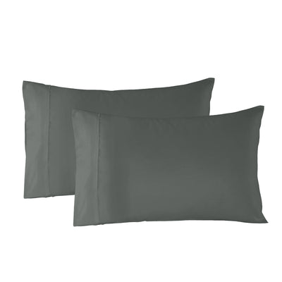 Royal Comfort Bamboo Blended Sheet & Pillowcases Set 1000TC Ultra Soft Bedding - King - Charcoal