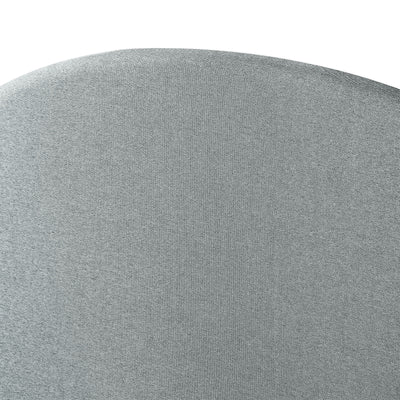 Milano Decor Barcelona Curved Light Grey Bed Head Headboard Bedhead Upholstered - King - Light Grey