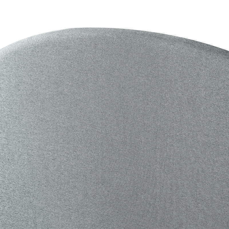 Milano Decor Barcelona Curved Light Grey Bed Head Headboard Bedhead Upholstered - King - Light Grey