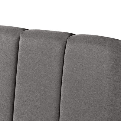 Milano Decor Valencia Mid Grey Bed Head Headboard Bedhead Upholstered - Queen - Mid Grey