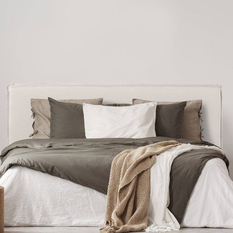 Milano Decor Malaga Natural Bed Head Headboard Bedhead Upholstered - King - Natural