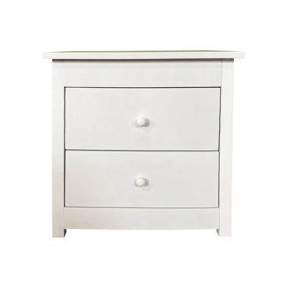 Milano Decor Bedside Table Byron Bay White Storage Cabinet Bedroom - One Pack - White