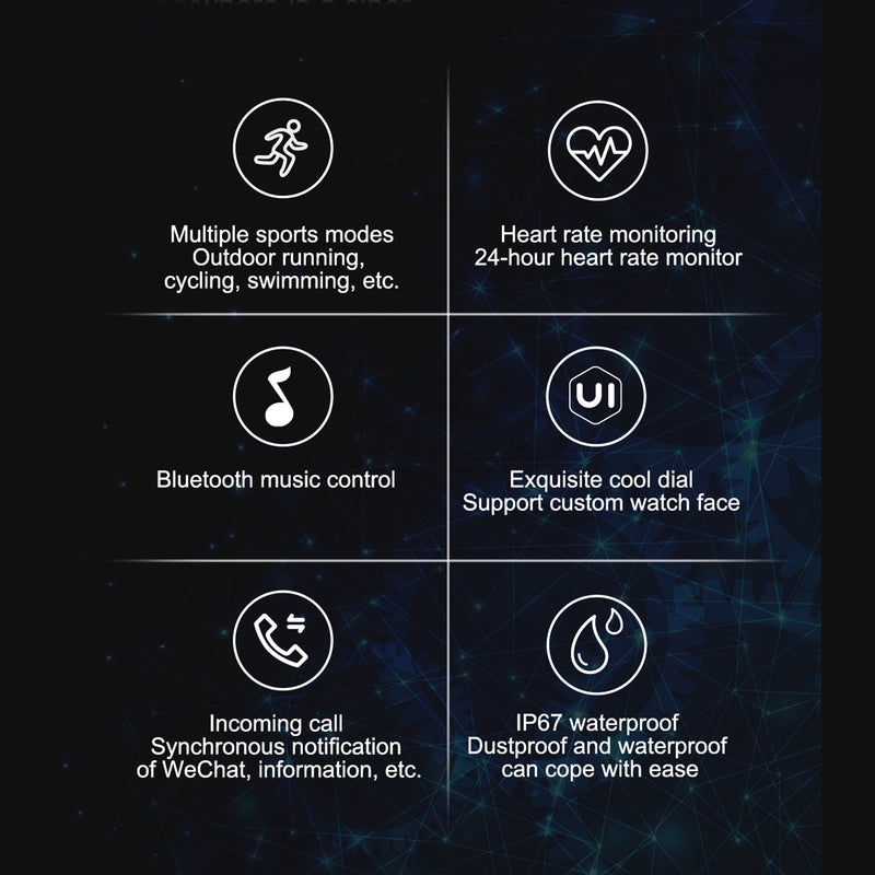 Fitsmart Multi Function Smartwatch Wireless Touch Screen All In One - Blue