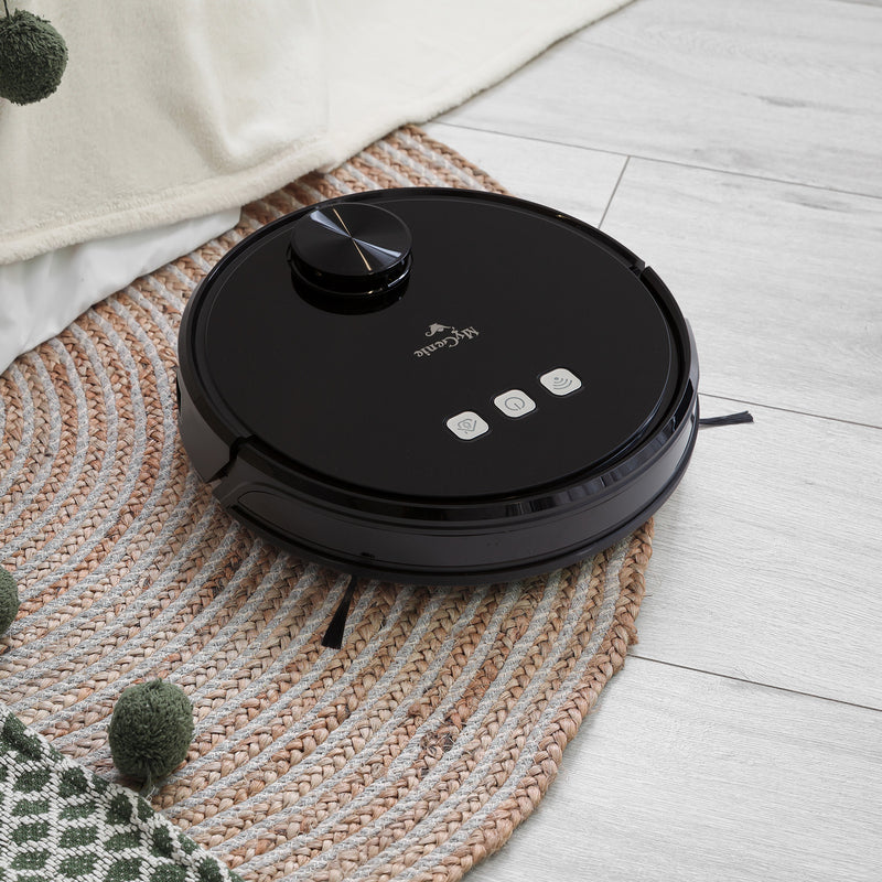 MyGenie Laser Smart Pro IQ 360 Robot Vacuum Cleaner Black WIFI Remote Control