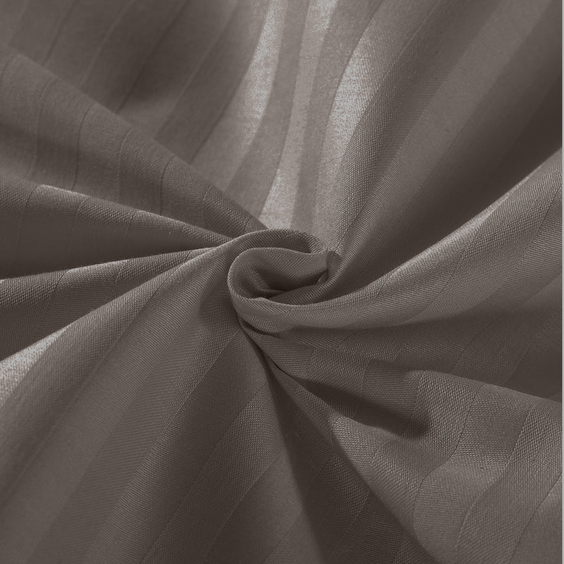 Royal Comfort Kensington 1200 Thread Count 100% Cotton Stripe Quilt Cover Set - King - Charcoal