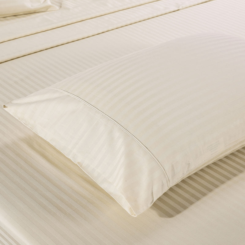 Kensington 1200 Thread Count 100% Egyptian Cotton Sheet Set Stripe Hotel Grade - Double - Sand